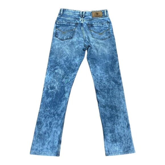 US Polo Assn Jeans Mens 30x34 Blue Delta Slim Tapered Denim Embroidered Logo - Picture 9 of 12